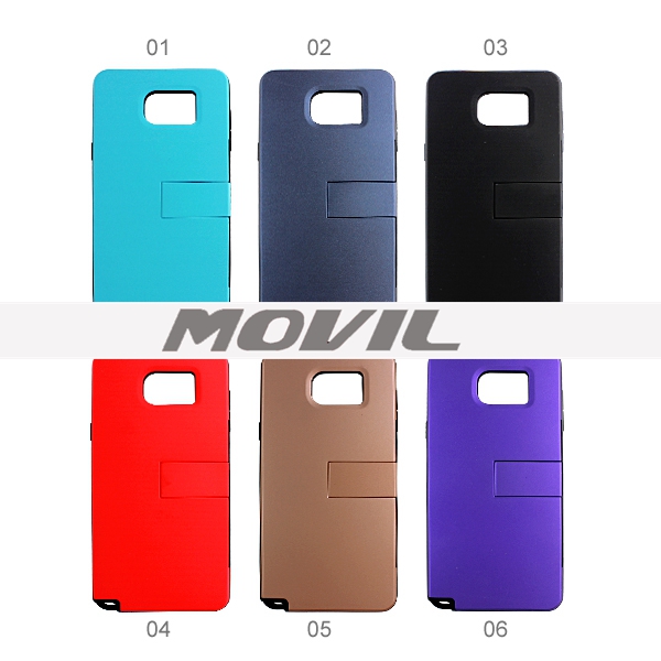 NP-2596 Funda de híbrido con ranura de tarjeta de crédito para Samsung Galaxy Note 5-1